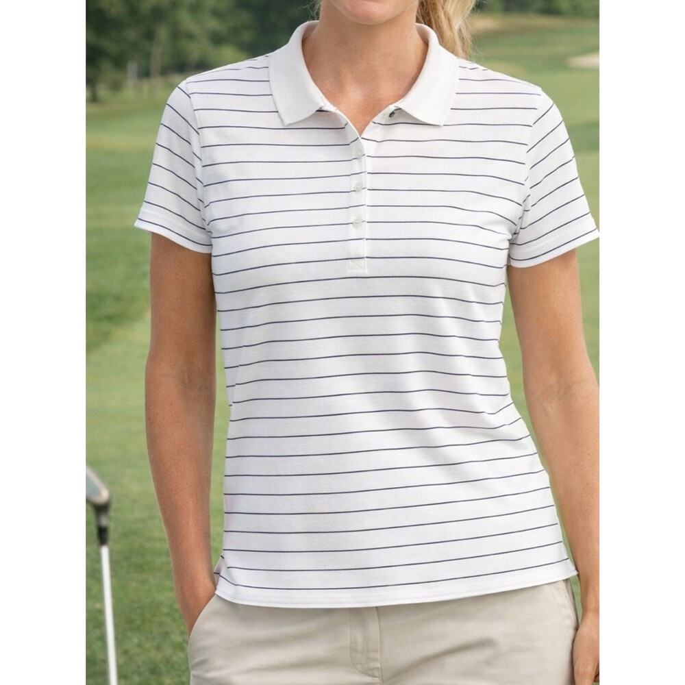 Lauren Active Ralph Lauren Golf Polo Shirt XL Striped Black White Preppy NWT
